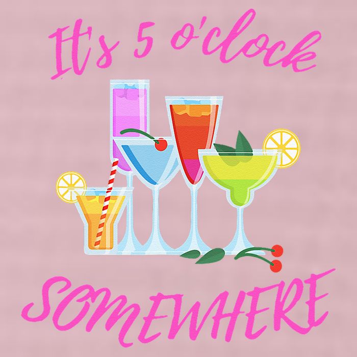 Its 5 O’clock Somewhere Hello Summer Beach Lover Summertime 25L Jumbo Tote