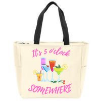 Its 5 O’clock Somewhere Hello Summer Beach Lover Summertime Zip Tote Bag