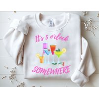Its 5 O’clock Somewhere Hello Summer Beach Lover Summertime Sweatshirt