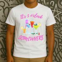 Its 5 O’clock Somewhere Hello Summer Beach Lover Summertime T-Shirt