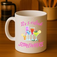 Its 5 O’clock Somewhere Hello Summer Beach Lover Summertime Mug