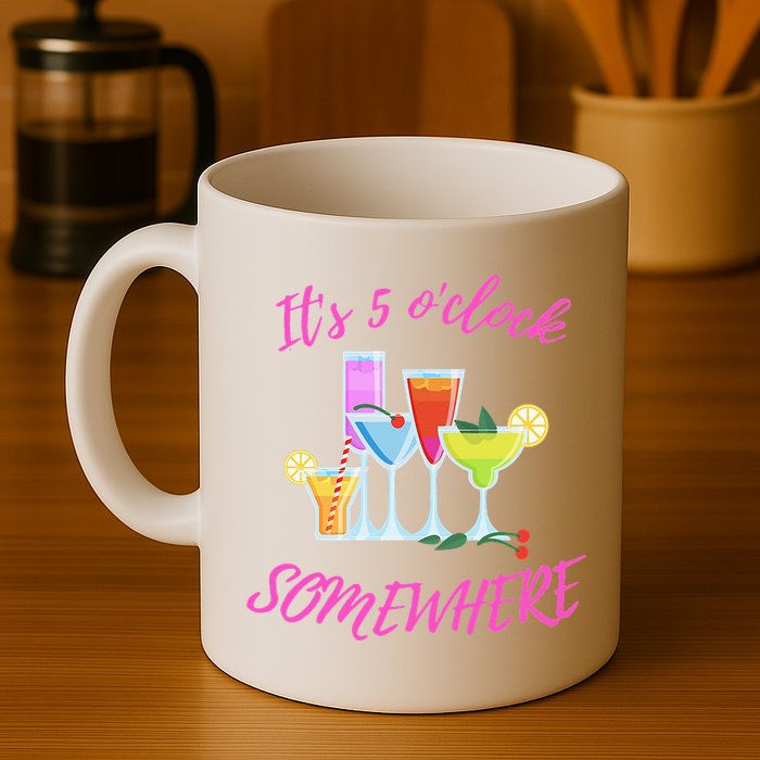 Its 5 O’clock Somewhere Hello Summer Beach Lover Summertime Mug