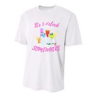 Its 5 O’clock Somewhere Hello Summer Beach Lover Summertime Youth Performance Sprint T-Shirt