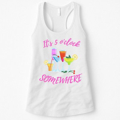 Its 5 O’clock Somewhere Hello Summer Beach Lover Summertime Womens Tank Top