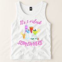 Its 5 O’clock Somewhere Hello Summer Beach Lover Summertime Tank Top