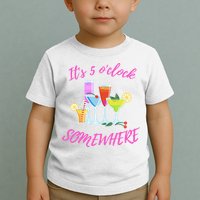 Its 5 O’clock Somewhere Hello Summer Beach Lover Summertime Toddler T-Shirt