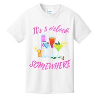 Its 5 O’clock Somewhere Hello Summer Beach Lover Summertime Kids T-Shirt