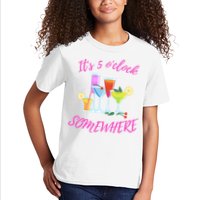 Its 5 O’clock Somewhere Hello Summer Beach Lover Summertime Kids T-Shirt