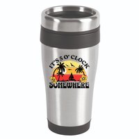 Its 5 O’clock Somewhere Summer Retro Sunset Drinking 16oz Travel Tumbler
