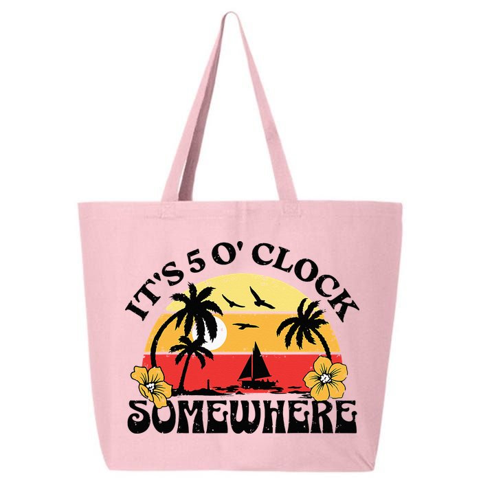 Its 5 O’clock Somewhere Summer Retro Sunset Drinking 25L Jumbo Tote