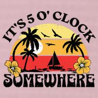 Its 5 O’clock Somewhere Summer Retro Sunset Drinking 25L Jumbo Tote