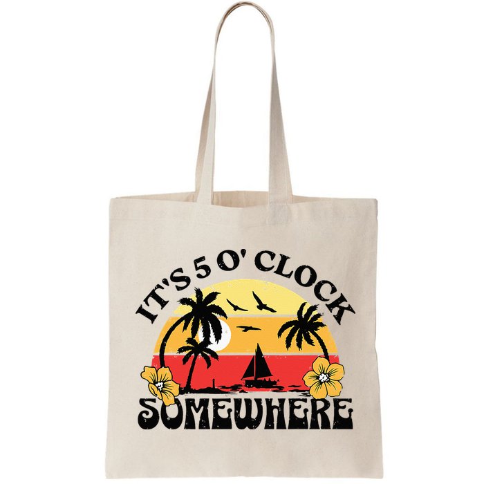 Its 5 O’clock Somewhere Summer Retro Sunset Drinking Bag