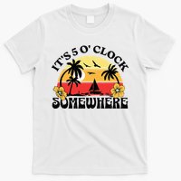 Its 5 O’clock Somewhere Summer Retro Sunset Drinking T-Shirt
