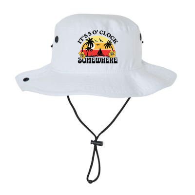 Its 5 O’clock Somewhere Summer Retro Sunset Drinking Bucket Hat