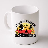 Its 5 O’clock Somewhere Summer Retro Sunset Drinking Mug