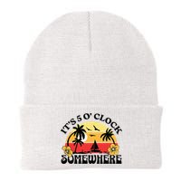Its 5 O’clock Somewhere Summer Retro Sunset Drinking Beanie
