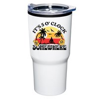 Its 5 O’clock Somewhere Summer Retro Sunset Drinking Tumbler