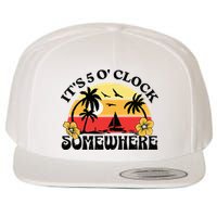 Its 5 O’clock Somewhere Summer Retro Sunset Drinking Wool Snapback Cap