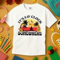Its 5 O’clock Somewhere Summer Retro Sunset Drinking Kids T-Shirt