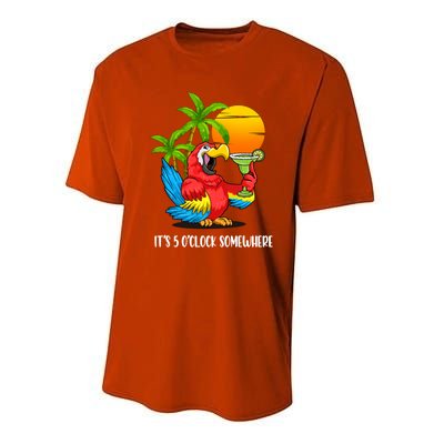 Its 5 Oclock Somewhere Parrot Beach Vacation Happy Performance Sprint T-Shirt