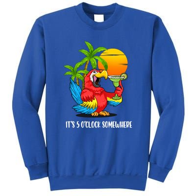 Its 5 Oclock Somewhere Parrot Beach Vacation Happy Sweatshirt