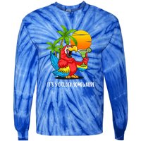 Its 5 Oclock Somewhere Parrot Beach Vacation Happy Tie-Dye Long Sleeve Shirt