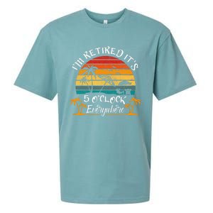 Its 5 OClock Everywhere Im Retired Summer Retirement Sueded Cloud Jersey T-Shirt