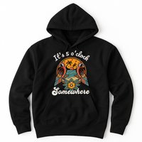 Its 5 O’clock Somewhere Parrot Summer Beach Sunset Drinking Hoodie