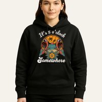 Its 5 O’clock Somewhere Parrot Summer Beach Sunset Drinking Hoodie