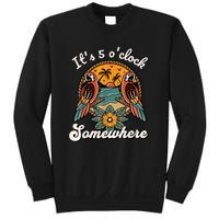 Its 5 O’clock Somewhere Parrot Summer Beach Sunset Drinking Sweatshirt