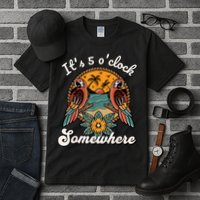 Its 5 O’clock Somewhere Parrot Summer Beach Sunset Drinking Tall T-Shirt