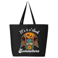 Its 5 O’clock Somewhere Parrot Summer Beach Sunset Drinking 25L Jumbo Tote