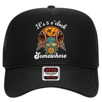 Its 5 O’clock Somewhere Parrot Summer Beach Sunset Drinking Hat