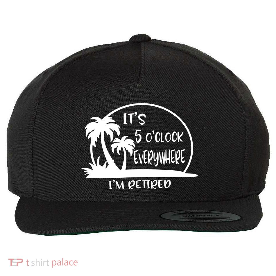 ItS 5 OClock Everywhere IM Retired Wool Snapback Cap