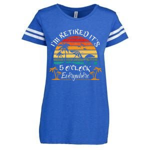 ItS 5 OClock Everywhere IM Retired Summer Retirement Enza Ladies Jersey Football T-Shirt