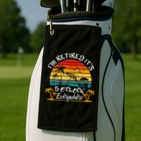 It's 5 O'Clock Everywhere I'm Retired Summer Retirement Golf Towel