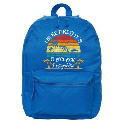 It's 5 O'Clock Everywhere I'm Retired Summer Retirement 16 in Basic Backpack