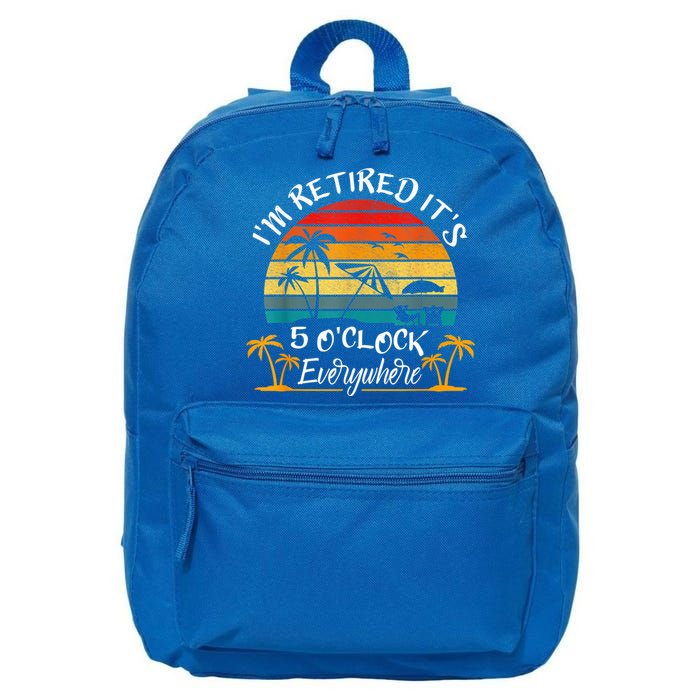 It's 5 O'Clock Everywhere I'm Retired Summer Retirement 16 in Basic Backpack