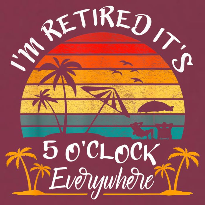 It's 5 O'Clock Everywhere I'm Retired Summer Retirement 16oz Travel Tumbler
