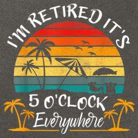 It's 5 O'Clock Everywhere I'm Retired Summer Retirement Cotton Canvas Backpack
