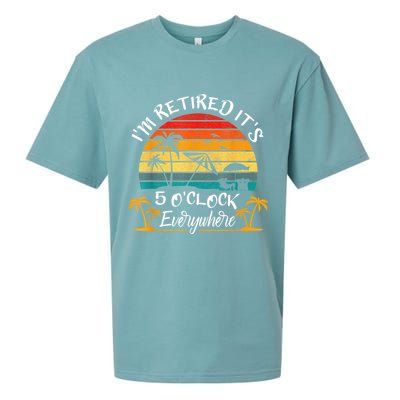 It's 5 O'Clock Everywhere I'm Retired Summer Retirement Sueded Cloud Jersey T-Shirt