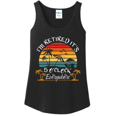 ItS 5 OClock Everywhere IM Retired Summer Retirement Ladies Essential Tank