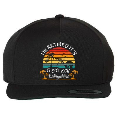 ItS 5 OClock Everywhere IM Retired Summer Retirement Wool Snapback Cap