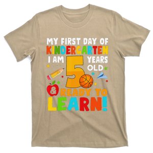 Im 5 Ready To Learn My First Day Of School Kindergarten T-Shirt