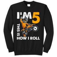 IM 5 This Is How I Roll Dirt Bike 5th Birthday Party Boy Sweatshirt