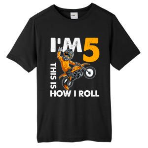 IM 5 This Is How I Roll Dirt Bike 5th Birthday Party Boy Tall Fusion ChromaSoft Performance T-Shirt