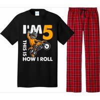 IM 5 This Is How I Roll Dirt Bike 5th Birthday Party Boy Pajama Set