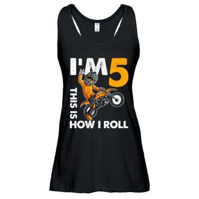 IM 5 This Is How I Roll Dirt Bike 5th Birthday Party Boy Ladies Essential Flowy Tank