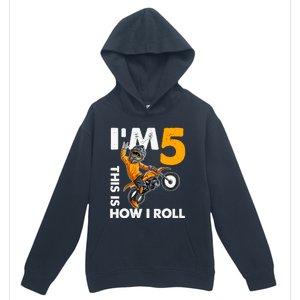 IM 5 This Is How I Roll Dirt Bike 5th Birthday Party Boy Urban Pullover Hoodie