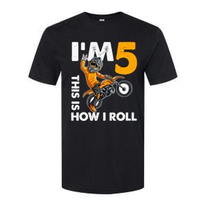 IM 5 This Is How I Roll Dirt Bike 5th Birthday Party Boy Softstyle CVC T-Shirt